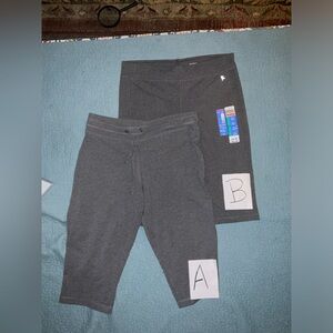 Gray joggers, gray Capri joggers, athletic gear, Tek gear, gym pants, activewear